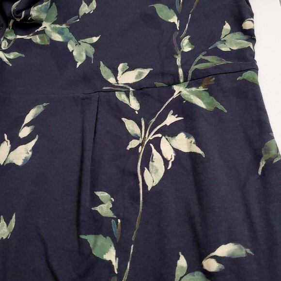 J Jill Womens Pure Jill Printed-Knit Midi Dress 2X Long Sleeve Floral Buttons - Picture 9 of 14